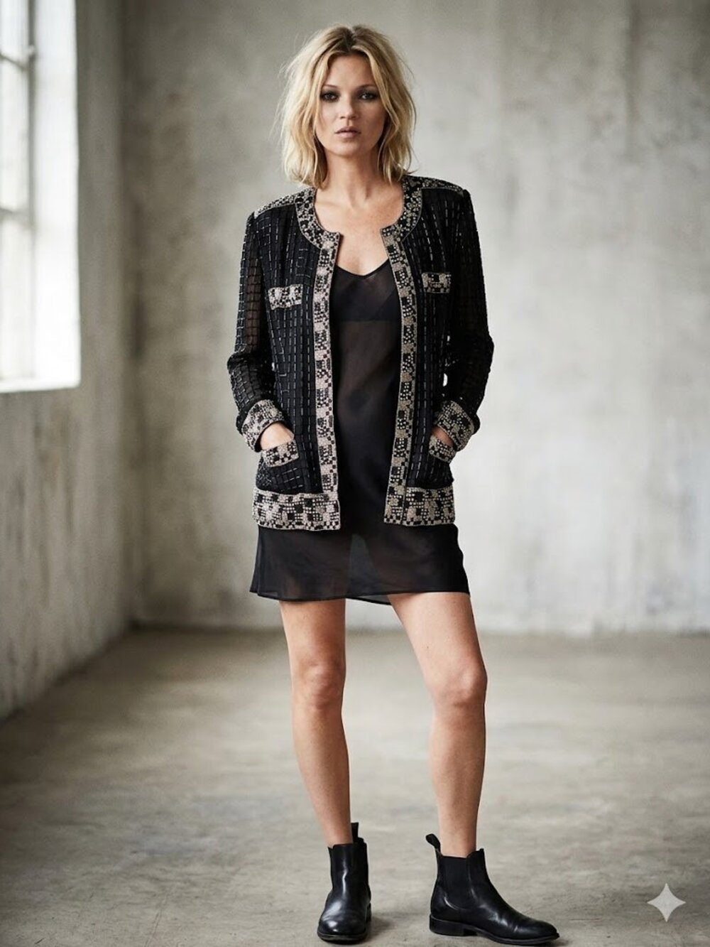 Vintage 80s Glam Marquis Beaded Blazer